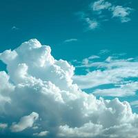 AI generated Beautiful Clouds Flutter in Blue Sky photo