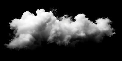 AI generated Smoke Cloud Isolated on Black Background photo