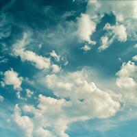 AI generated Beautiful Clouds Flutter in Blue Sky photo