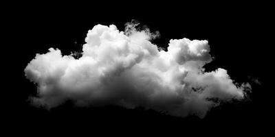 AI generated Smoke Cloud Isolated on Black Background photo