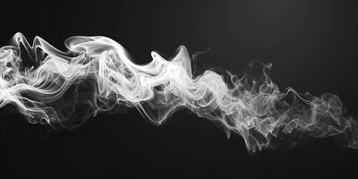 AI generated Smoke Cloud Isolated on Black Background photo