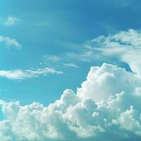 ai generado hermosa nubes aleteo en azul cielo foto