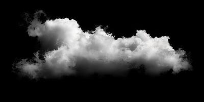 AI generated Smoke Cloud Isolated on Black Background photo