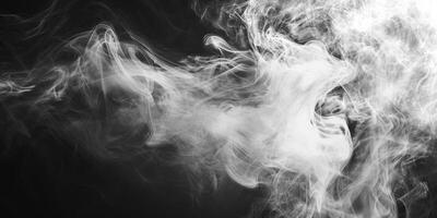 AI generated Smoke Cloud Isolated on Black Background photo