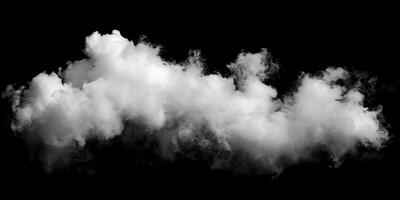 AI generated Smoke Cloud Isolated on Black Background photo