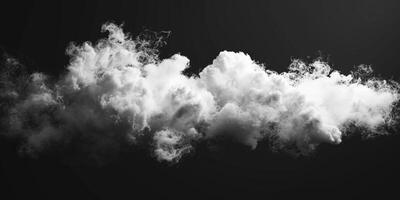 AI generated Smoke Cloud Isolated on Black Background photo