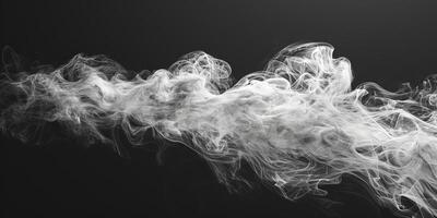 AI generated Smoke Cloud Isolated on Black Background photo