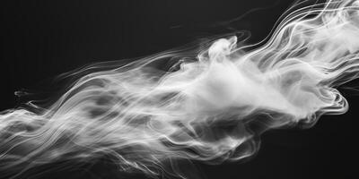 ai generado fumar nube aislado en negro antecedentes foto