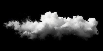 AI generated Smoke Cloud Isolated on Black Background photo