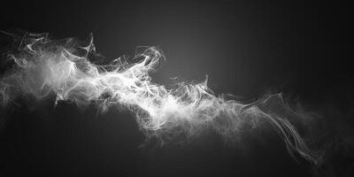 AI generated Smoke Cloud Isolated on Black Background photo