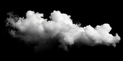 AI generated Smoke Cloud Isolated on Black Background photo