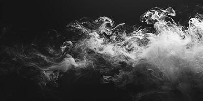 AI generated Smoke Cloud Isolated on Black Background photo