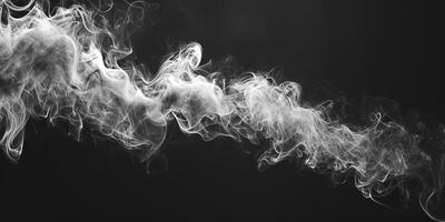 AI generated Smoke Cloud Isolated on Black Background photo