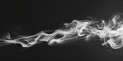 AI generated Smoke Cloud Isolated on Black Background photo