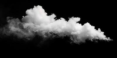 AI generated Smoke Cloud Isolated on Black Background photo