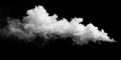 AI generated Smoke Cloud Isolated on Black Background photo