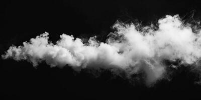 AI generated Smoke Cloud Isolated on Black Background photo