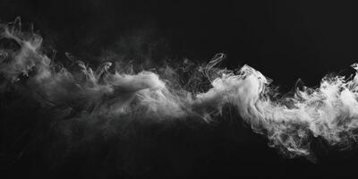 AI generated Smoke Cloud Isolated on Black Background photo