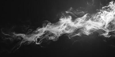 AI generated Smoke Cloud Isolated on Black Background photo