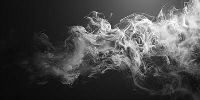 AI generated Smoke Cloud Isolated on Black Background photo