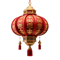 AI generated Chinese red lantern png