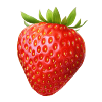 ai generiert frisch Single Erdbeere png