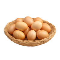 AI generated Eggs basket food breakfast png