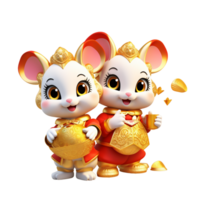 ai généré mignonne peu lapin et Lion png