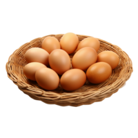 ai generado huevo en el cesta pollo png