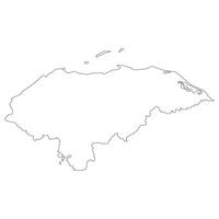 Honduras map. Map of Honduras in white color vector