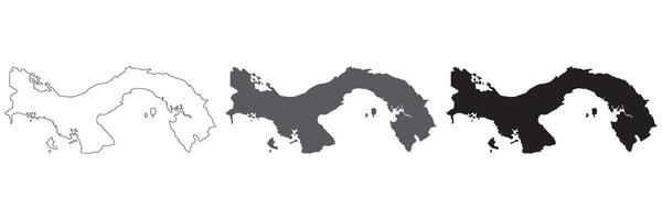 Panamá mapa. mapa de Panamá en conjunto vector