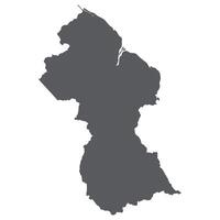 Guyana map. Map of Guyana in grey color vector