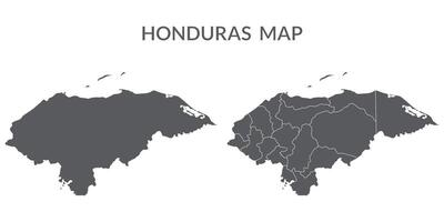 Honduras map. Map of Honduras in grey set vector