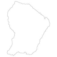 French Guiana map. Map of French Guiana in white color vector