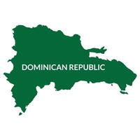 Dominican Republic map. Map of Dominican Republic in green color vector