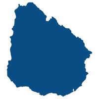 Uruguay map. Map of Uruguay in blue color vector