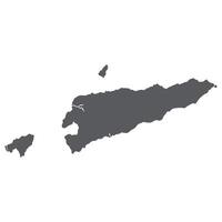 este Timor mapa. mapa de Timor-leste en gris color vector