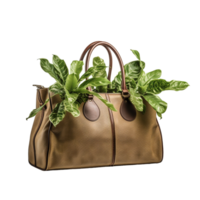 ai generado un bolso con un planta png