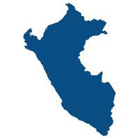 Peru map. Map of Peru in blue color vector