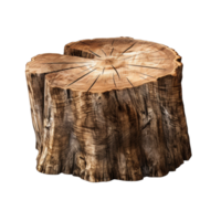 AI generated Wooden log display png