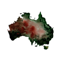 satellit se av Australien. topografisk Karta med större geografisk områden färgad enligt till vildmark. design element för camping, turism, resa. vattenfärg illustration på transparent bakgrund png