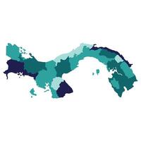 Panamá mapa. mapa de Panamá en administrativo provincias en multicolor vector