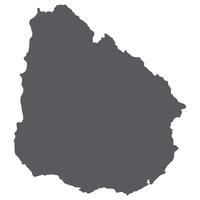 Uruguay map. Map of Uruguay in grey color vector