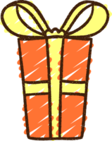 dibujo de tiza de regalo de navidad png