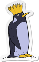 sticker of a cartoon emperor penguin png