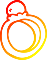 warm helling lijn tekening van een tekenfilm verloving ring png