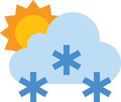 snowing sunny illustration design vector