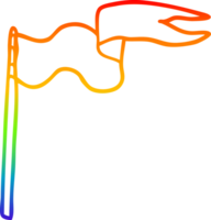regenboog helling lijn tekening van een tekenfilm vlag png
