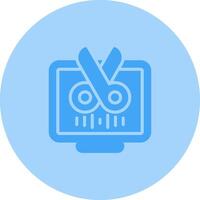 icono de vector de computadora de escritorio