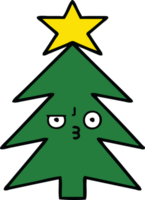 mignonne dessin animé de une Noël arbre png